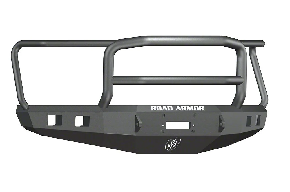 Road Armor Stealth Winch Front Bumper with Lonestar Guard; Satin Black (15-17 F-150, Excluding Raptor)