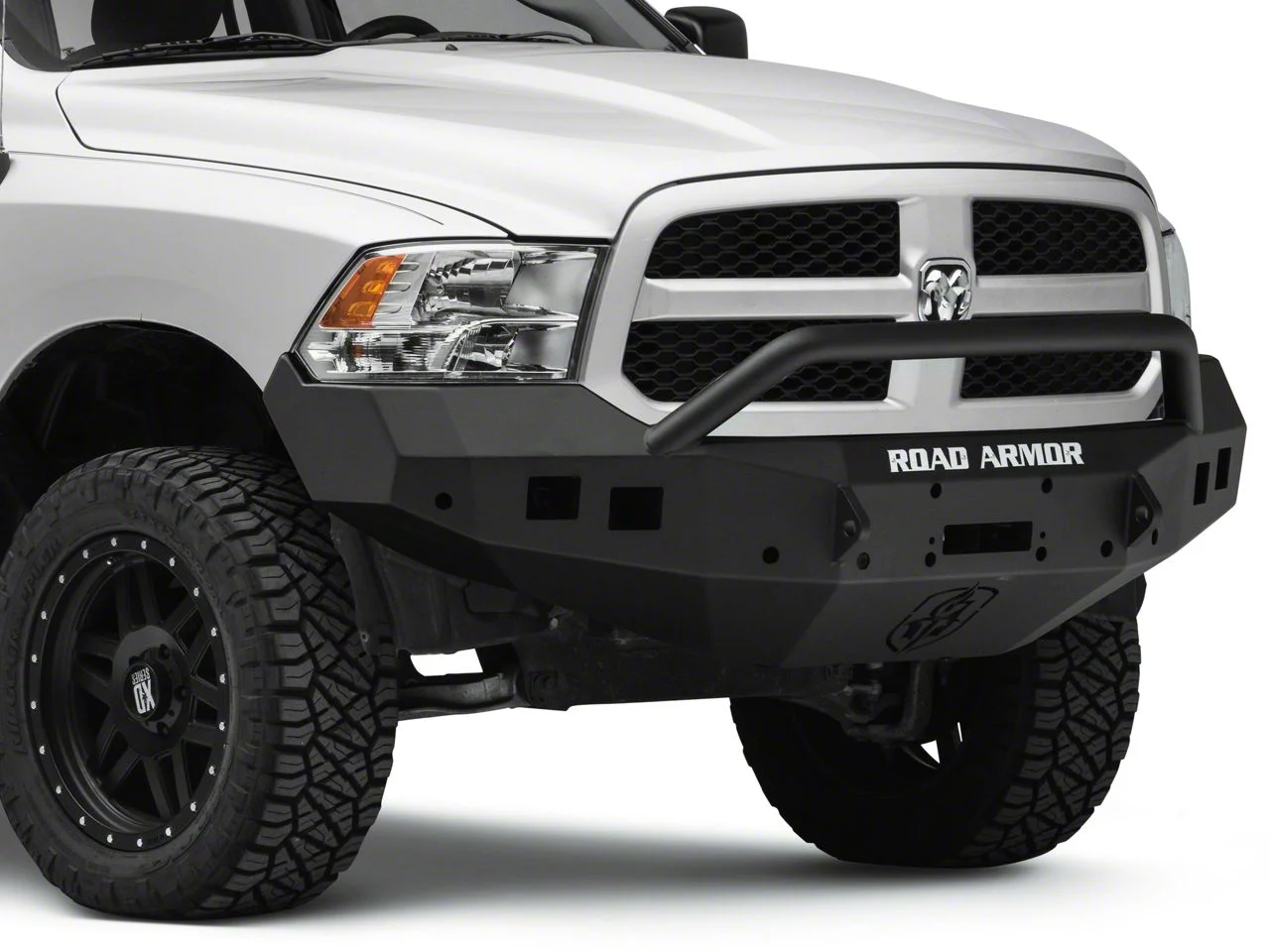 Road Armor Stealth Winch Front Bumper with Pre-Runner Guard; Satin Black (13-18 RAM 1500, Excluding Rebel)