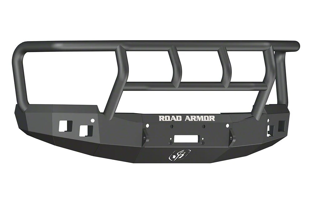Road Armor Stealth Winch Front Bumper with Titan II Guard; Satin Black (14-15 Silverado 1500)