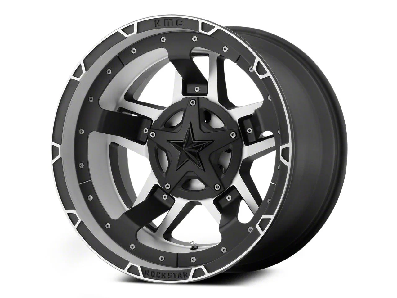 XD Rockstar III Matte Black Machined 6-Lug Wheel; 22x10; -18mm Offset (15-20 F-150)