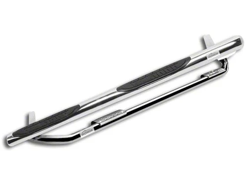 Romik Max Bar Side Step Bars with Add-On; Stainless Steel (04-13 Silverado 1500 Crew Cab)