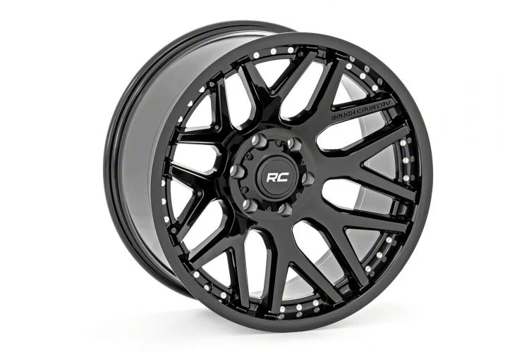Rough Country 95 Series Gloss Black 8-Lug Wheel; 22x10; -19mm Offset (11-14 Sierra 2500 HD)