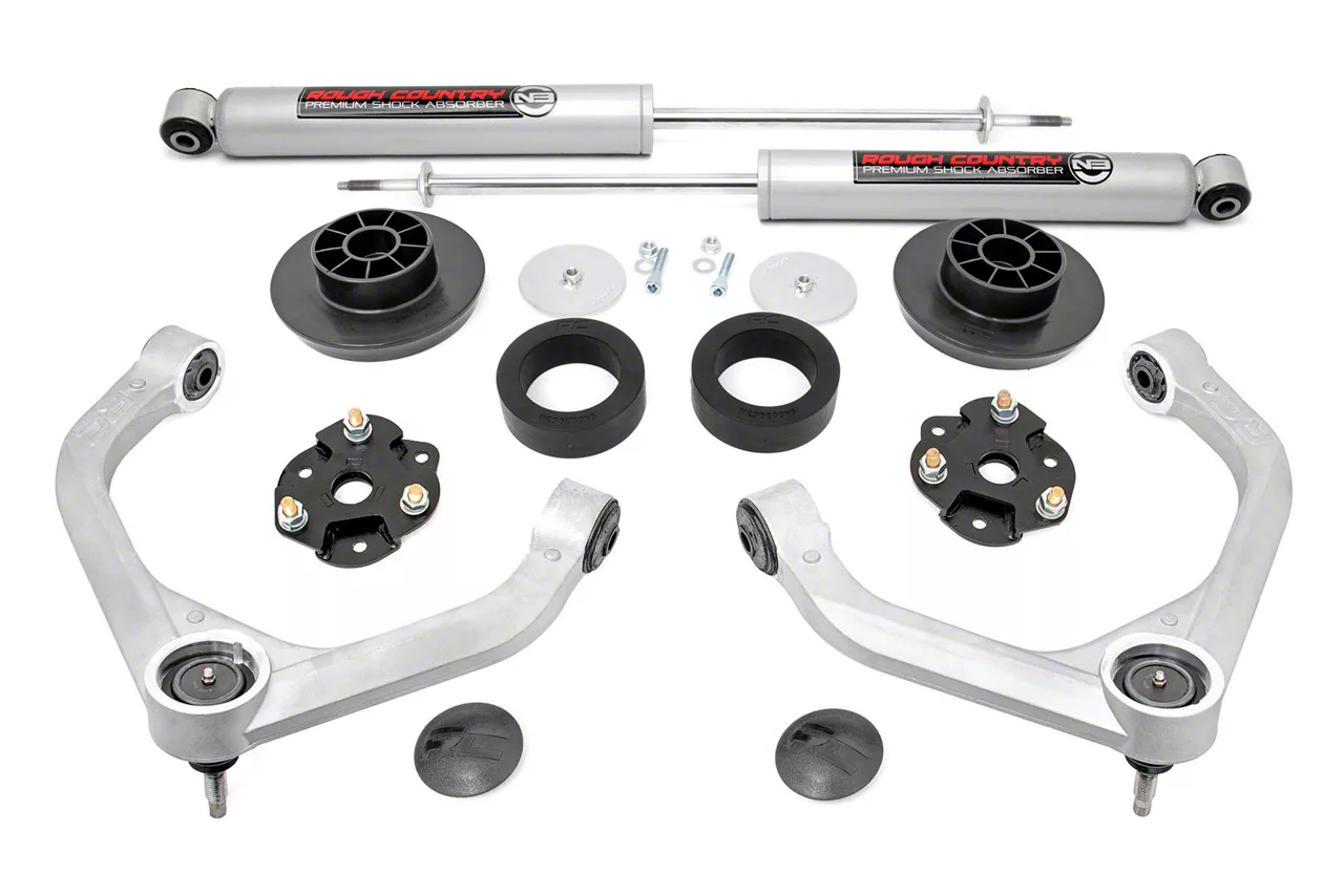 Rough Country Suspension 3.50-Inch Bolt-On Suspension Lift Kit with Premium N3 Shocks (19-26 4WD RAM 1500 w/o Air Ride, Excluding Rebel, RHO & TRX)