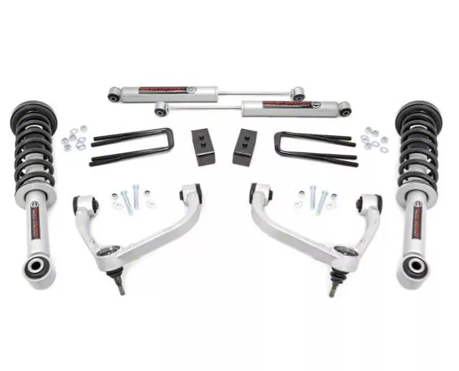 Rough Country Suspension 3-Inch Bolt-On Suspension Lift Kit with Premium N3 Shocks (09-13 4WD F-150 SuperCab, SuperCrew, Excluding Raptor)