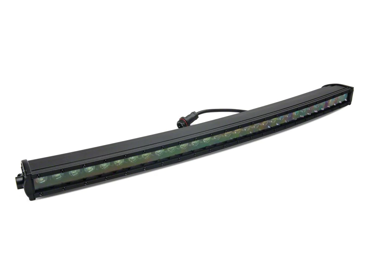 Rough Country Offroad 30-Inch Black Series Curved Single Row LED Light Bar; Spot Beam (Universal; Some Adaptation May Be Required)