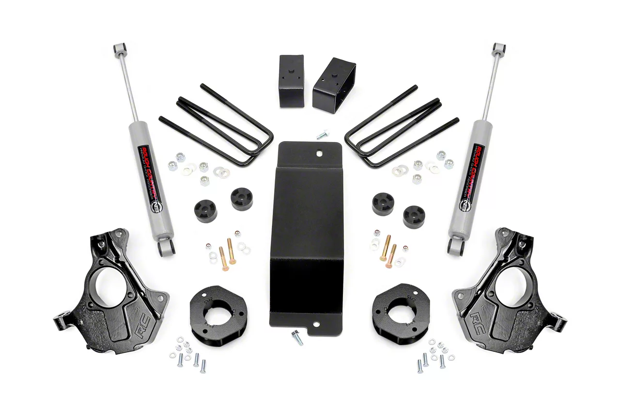 Rough Country Suspension 3.50-Inch Knuckle Suspension Lift Kit (14-18 4WD Sierra 1500 w/ Stamped Steel or Cast Aluminum Control Arms)