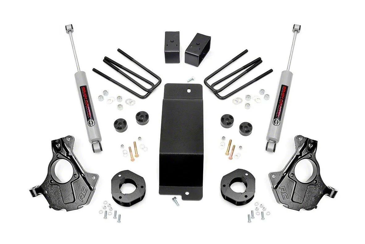 Rough Country Suspension 3.50-Inch Knuckle Suspension Lift Kit with Performance N2.0 Struts (14-18 4WD Sierra 1500 w/ Stamped Steel or Cast Aluminum Control Arms)