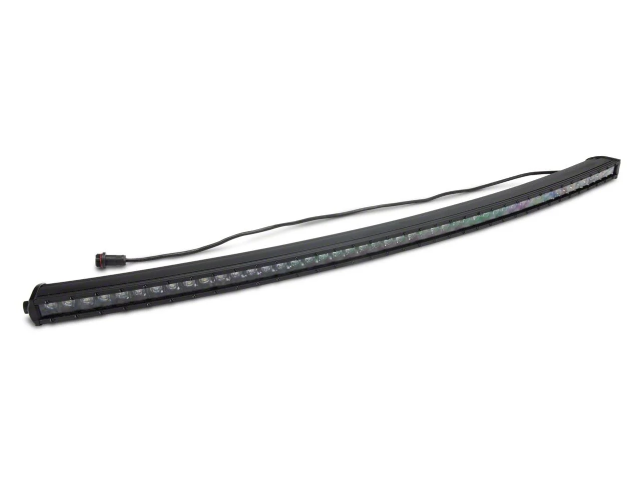 Rough Country Suspension 50-Inch Black Series Curved Single Row LED Light Bar; Spot Beam (Universal; Some Adaptation May Be Required)