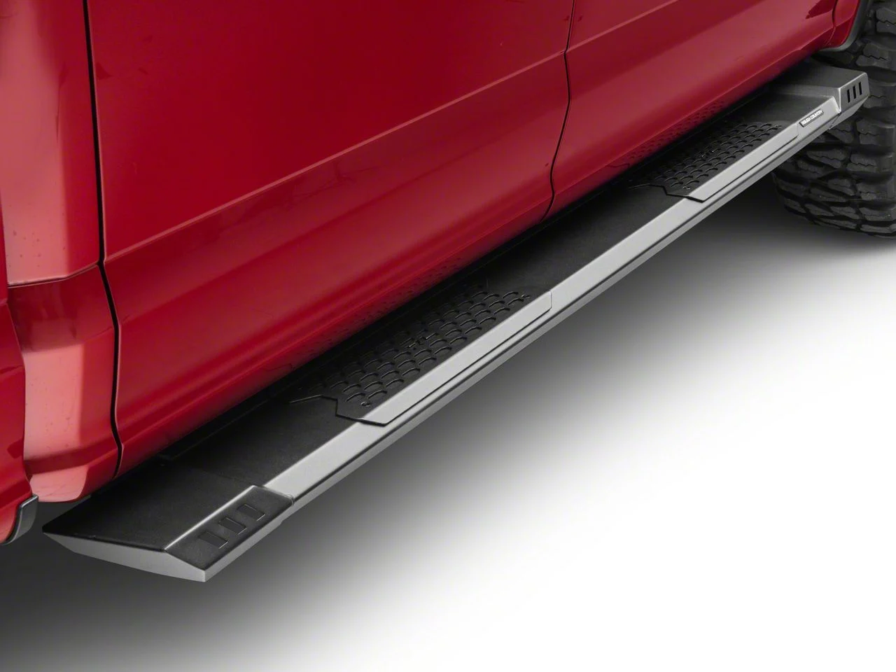 Rough Country HD2 Running Boards; Black (15-25 F-150 SuperCrew)
