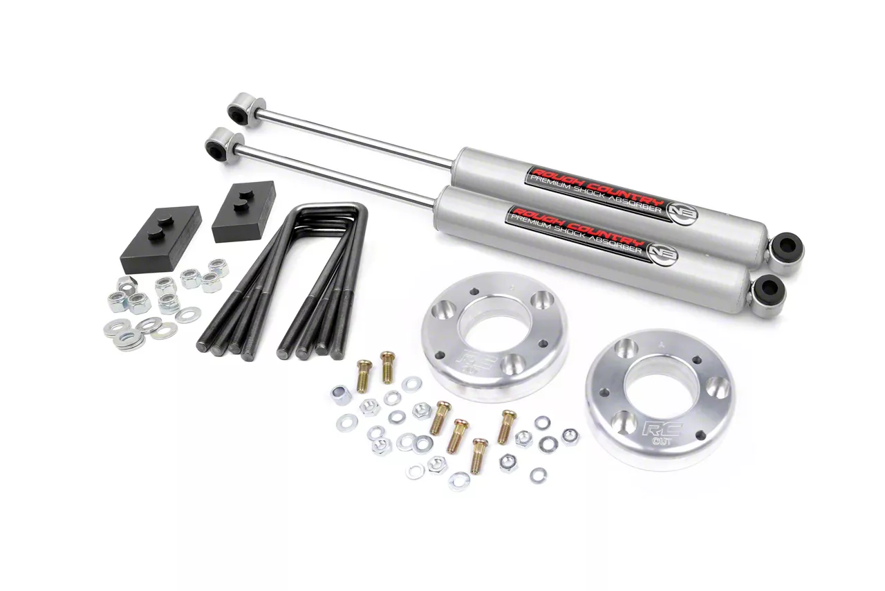 Rough Country Suspension 2-Inch Front Leveling Kit with Premium N3 Shocks (09-13 4WD F-150, Excluding Raptor)