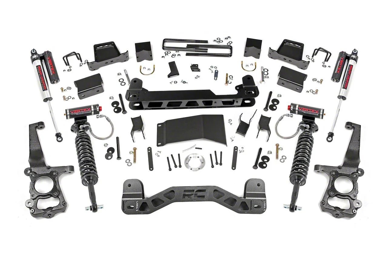 Rough Country Offroad 6-Inch Suspension Lift Kit with Vertex Reservoir Shocks (15-20 4WD F-150 SuperCab, SuperCrew, Excluding Raptor)