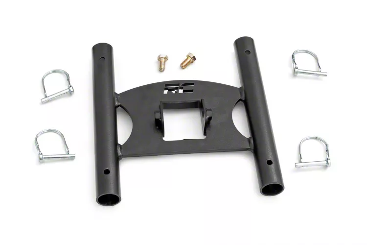 Rough Country 2-Inch Receiver Hitch Dual Flag Holder (Universal; Some Adaptation May Be Required)