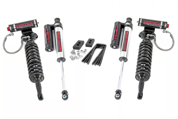 Rough Country Offroad 2-Inch Front Leveling Lift Kit with Vertex Adjustable Coil-Overs and Vertex Shocks (09-13 F-150, Excluding Raptor)