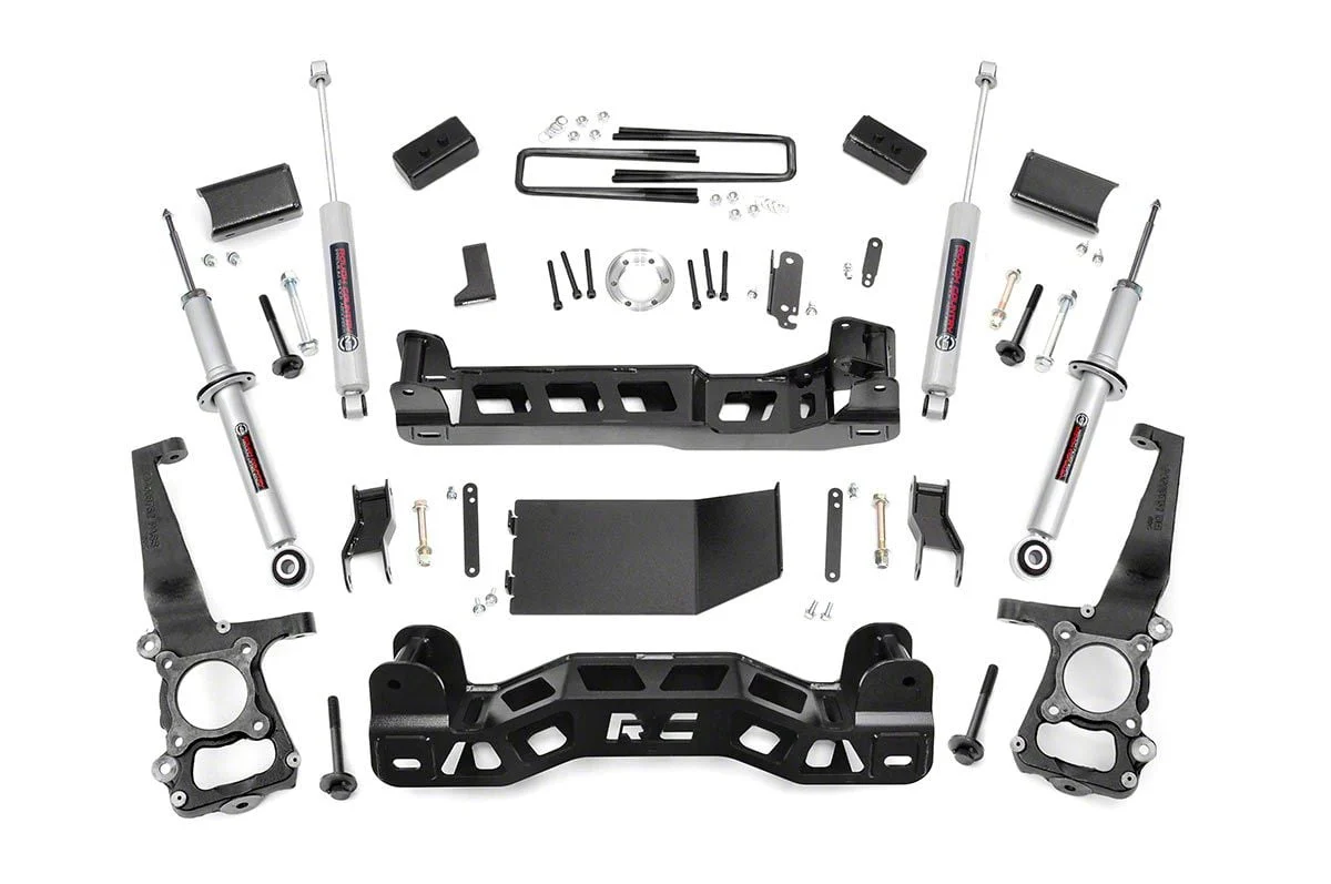 Rough Country Suspension 4-Inch Suspension Lift Kit with Lifted Struts and Premium N3 Shocks (09-10 4WD F-150)