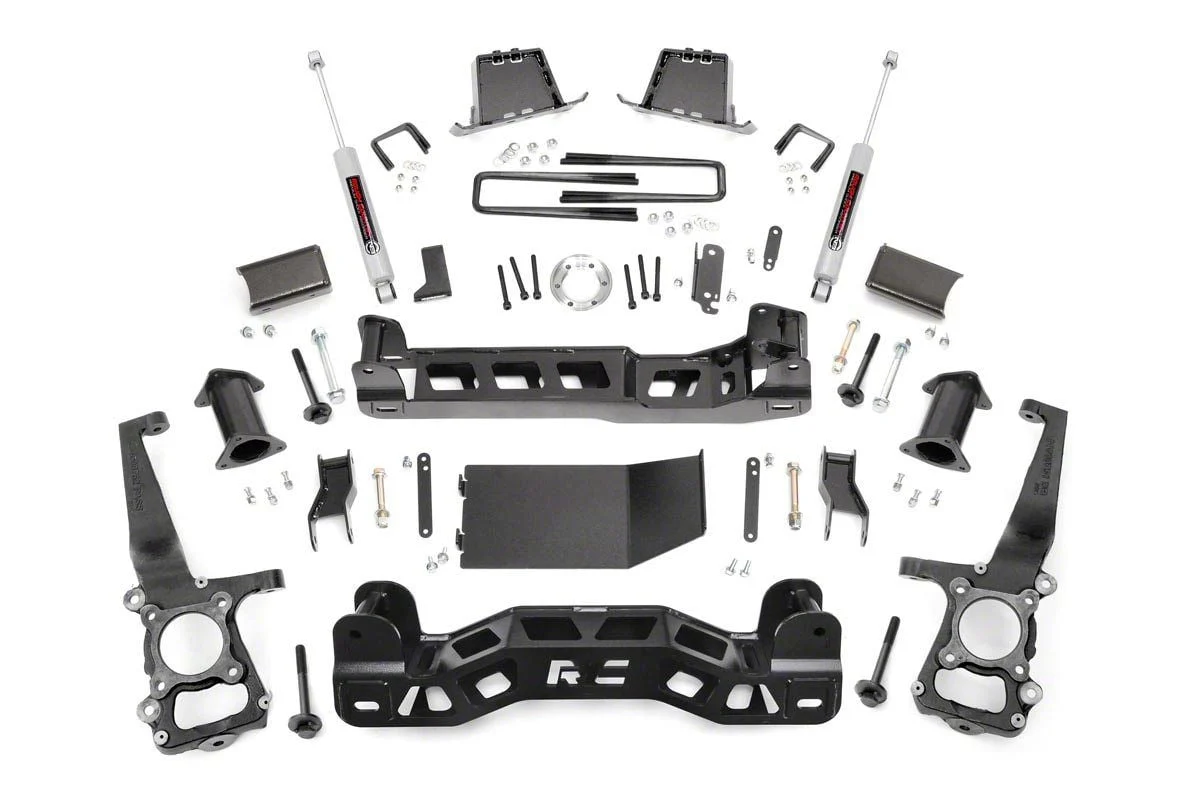 Rough Country Suspension 6-Inch Suspension Lift Kit with Premium N3 Shocks (09-10 4WD F-150)