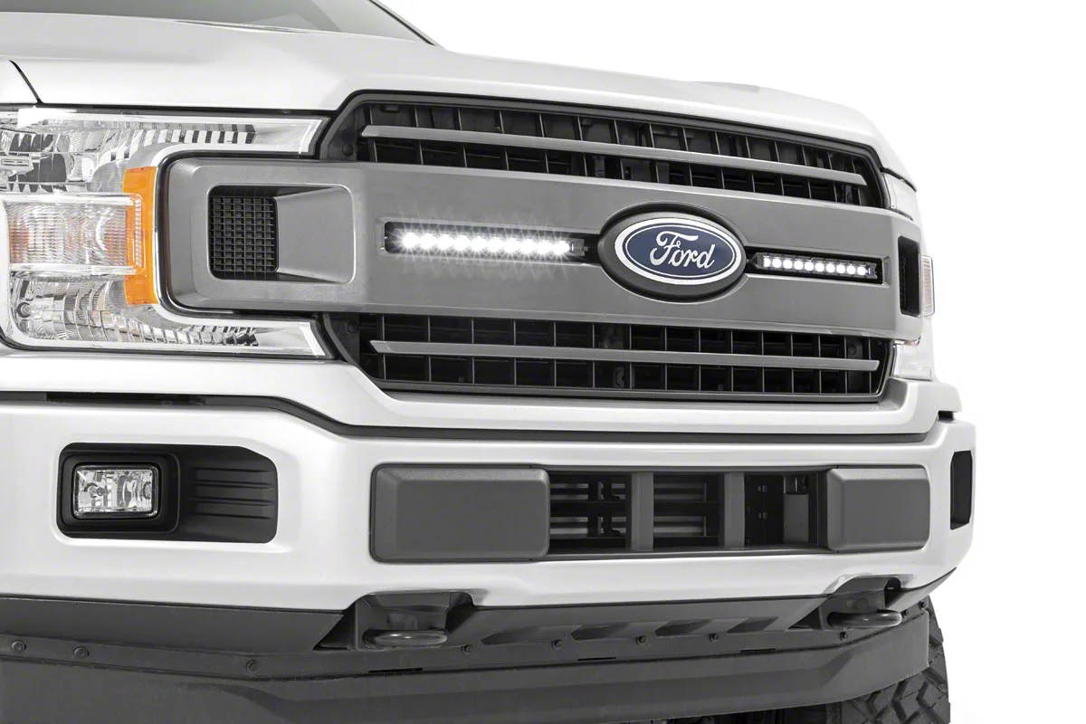 Rough Country Offroad Dual 10-Inch Black Series LED Grille Kit (18-20 F-150 XLT)