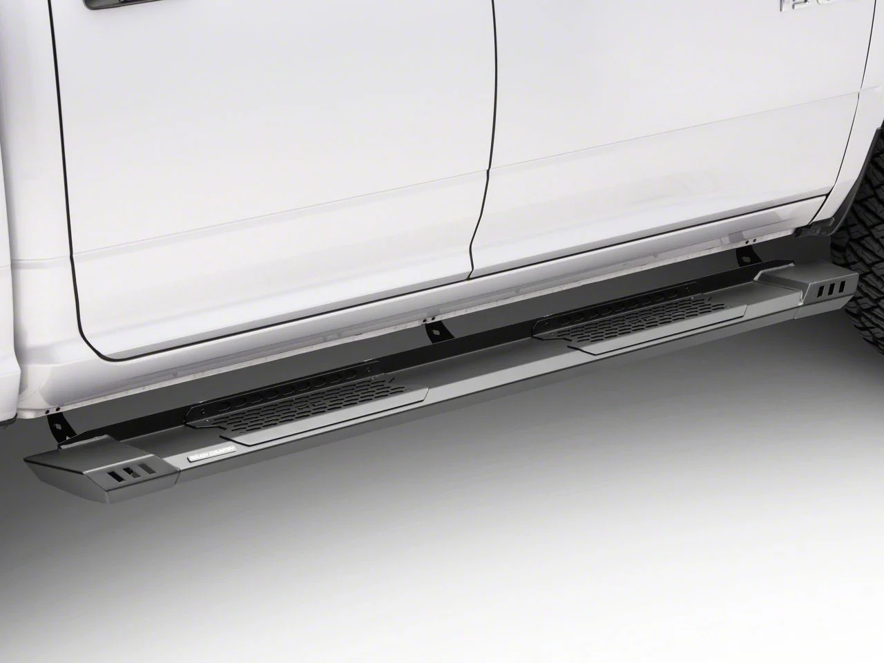 Rough Country HD2 Running Boards; Black (09-18 RAM 1500 Crew Cab)