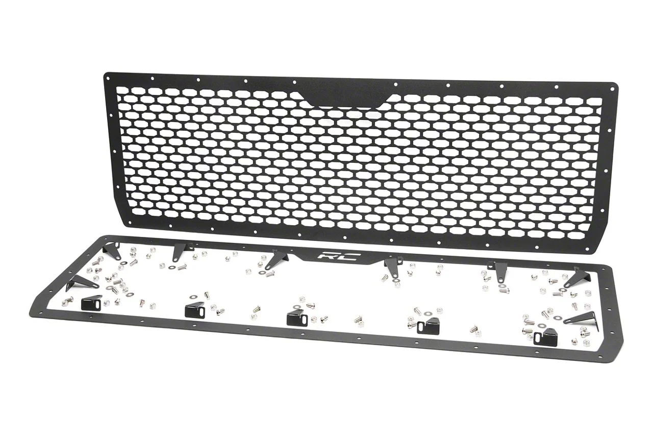 Rough Country Mesh Upper Grille Insert; Black (14-15 Sierra 1500)