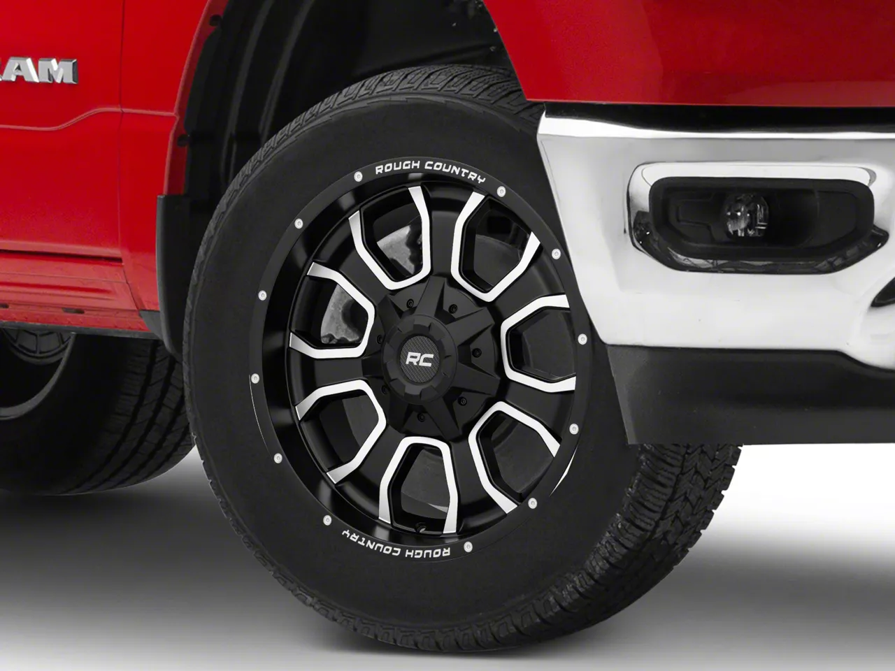 Rough Country 93 Series Matte Black Milled 6-Lug Wheel; 20x10; -18mm Offset (19-26 RAM 1500)