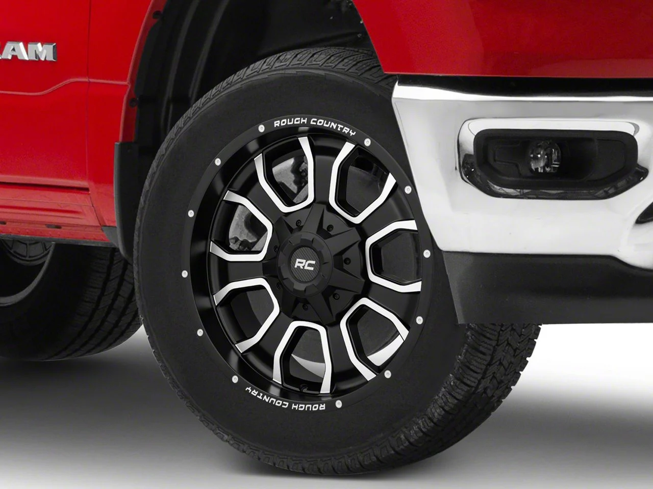 Rough Country 93 Series Matte Black Milled 6-Lug Wheel; 20x9; 0mm Offset (19-26 RAM 1500)