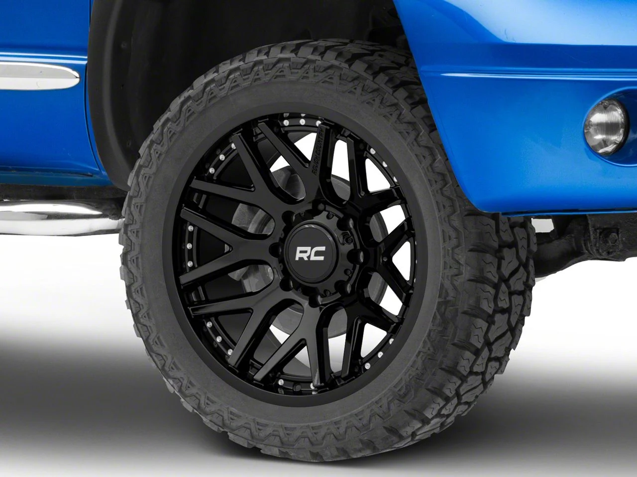 Rough Country 95 Series Gloss Black 8-Lug Wheel; 22x10; -19mm Offset (06-08 RAM 1500 Mega Cab)