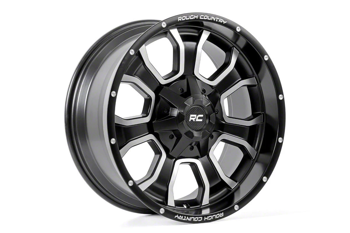 Rough Country 93 Series Matte Black Milled 8-Lug Wheel; 20x10; -18mm Offset (19-26 RAM 2500)