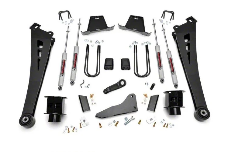 Rough Country Suspension 5-Inch Radius Arm Suspension Lift Kit with Premium N3 Shocks (13-15 4WD RAM 3500 SRW w/o Air Ride)