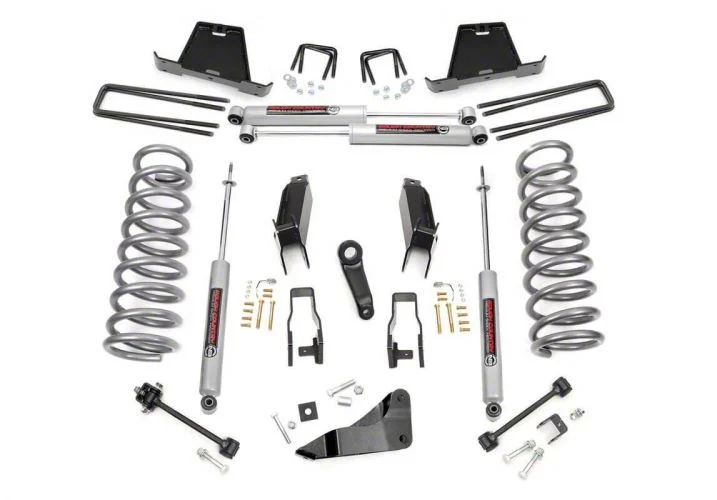 Rough Country Suspension 5-Inch Suspension Lift Kit with Premium N3 Shocks (09-10 4WD 6.7L RAM 3500 SRW, Excluding Power Wagon)