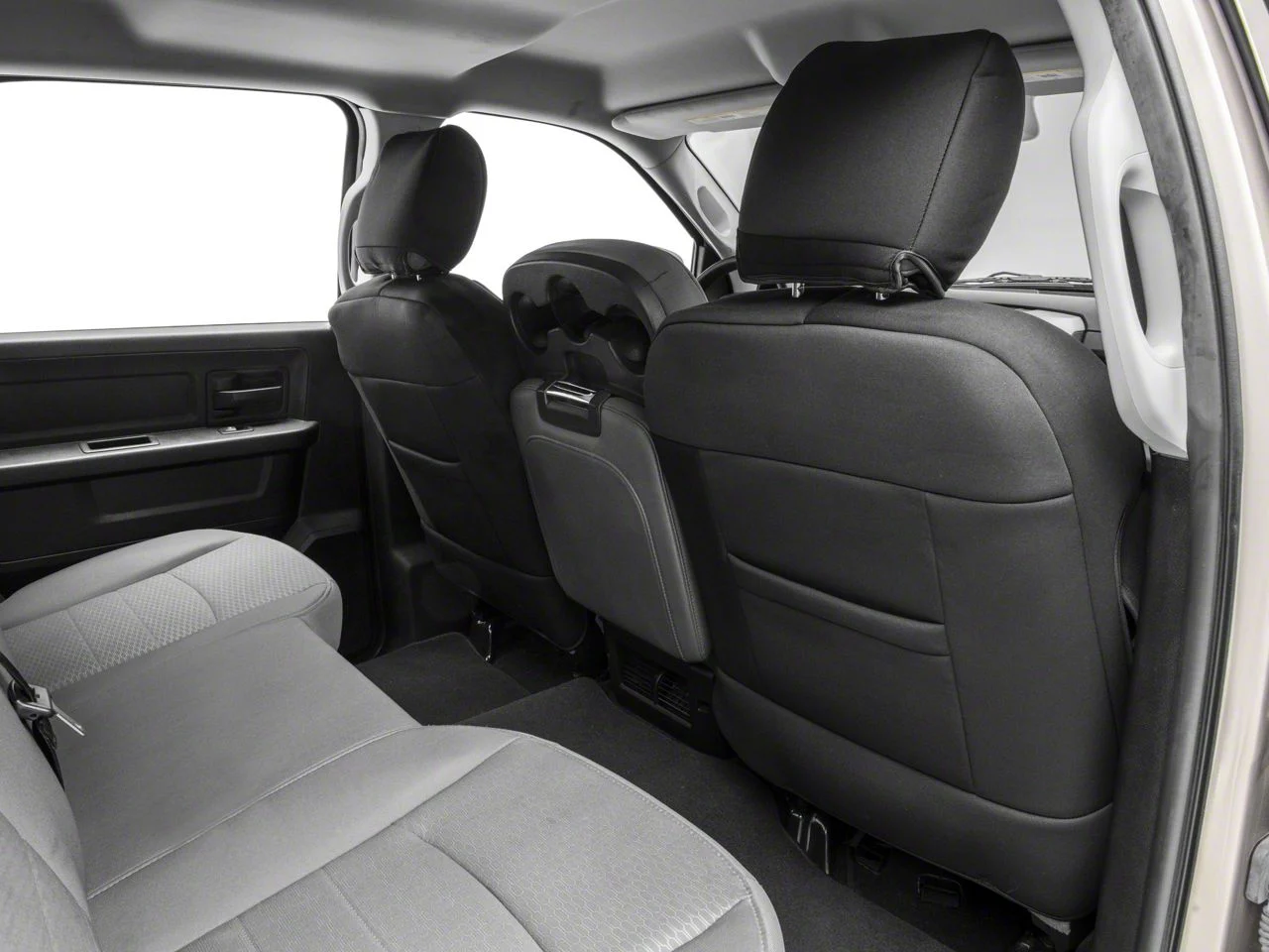 Rough Country Neoprene Front Seat Covers; Black (10-18 RAM 3500 w/ Bucket Seats)