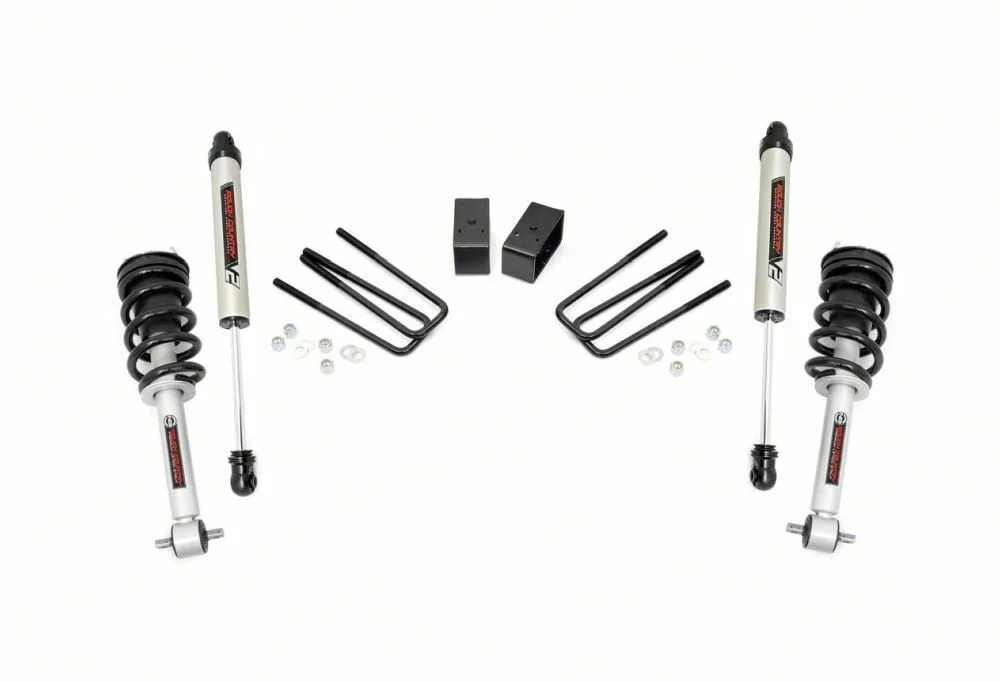 Rough Country 3.50-Inch Suspension Lift Kit with Lifted Struts and V2 Monotube Shocks (07-13 2WD Sierra 1500)