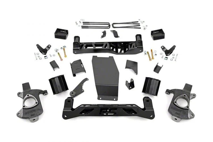 Rough Country Suspension 5-Inch MagneRide Suspension Lift Kit (14-18 4WD Sierra 1500 Denali w/ Stock Cast Steel Control Arms)