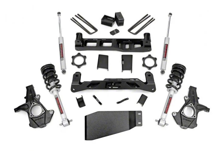 Rough Country Suspension 5-Inch Suspension Lift Kit with Lifted Struts and Premium N3 Shocks (07-13 4WD Sierra 1500)