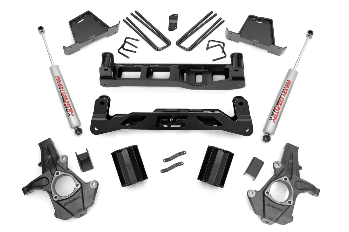 Rough Country Suspension 7.50-Inch Suspension Lift Kit with Premium N3 Shocks (07-13 2WD Sierra 1500)