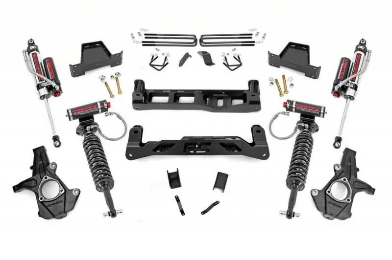 Rough Country Suspension 7.50-Inch Suspension Lift Kit with Vertex Adjustable Coil-Overs and Shocks (07-13 2WD Sierra 1500)