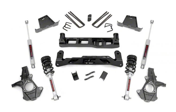 Rough Country Suspension 7.50-Inch Suspension Lift Kit with Lifted Struts and Premium N3 Shocks (07-13 2WD Sierra 1500)