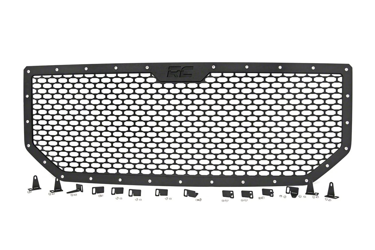 Rough Country Mesh Upper Grille Insert; Black (16-18 Sierra 1500)