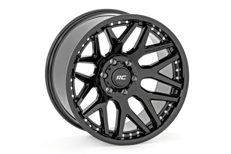 Rough Country 95 Series Matte Black 6-Lug Wheel; 20x10; -25mm Offset (19-26 Sierra 1500)