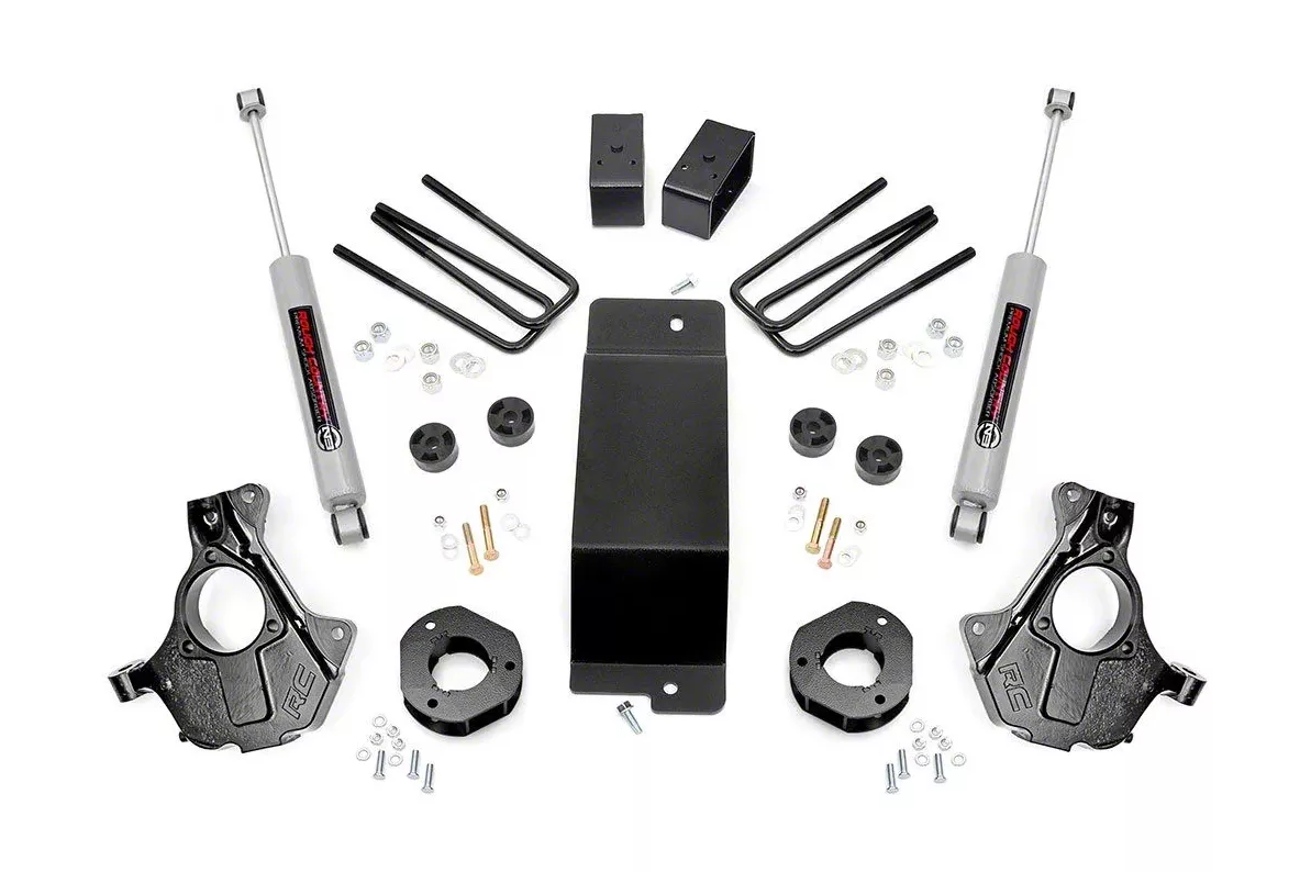Rough Country Suspension 3.50-Inch Knuckle Suspension Lift Kit (14-18 4WD Silverado 1500 w/ Cast Steel Control Arms)
