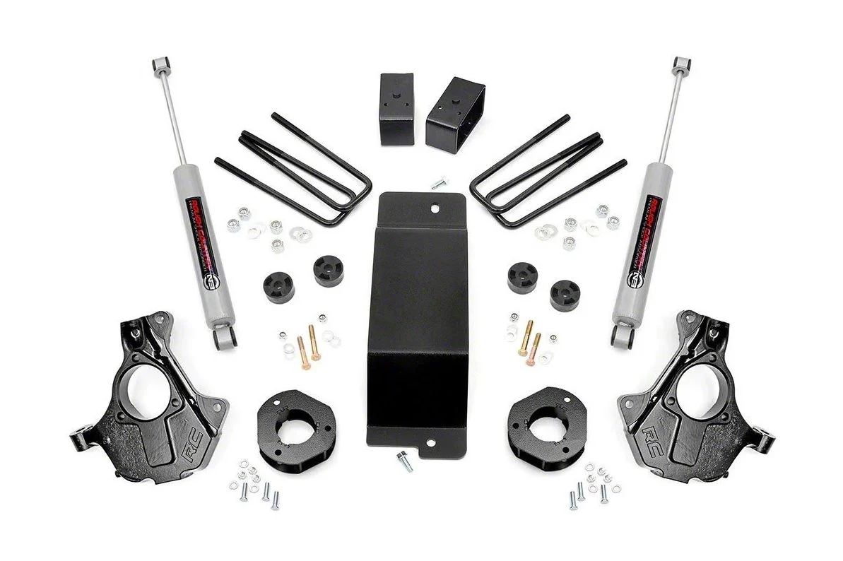 Rough Country Suspension 3.50-Inch Knuckle Suspension Lift Kit with Performance N2.0 Struts (14-18 4WD Silverado 1500 w/ Cast Steel Control Arms)