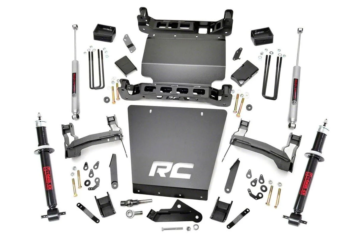 Rough Country Suspension 5-Inch Bracket Kit Suspension Lift Kit with Lifted Struts and Premium N3 Shocks (14-18 4WD Silverado 1500)