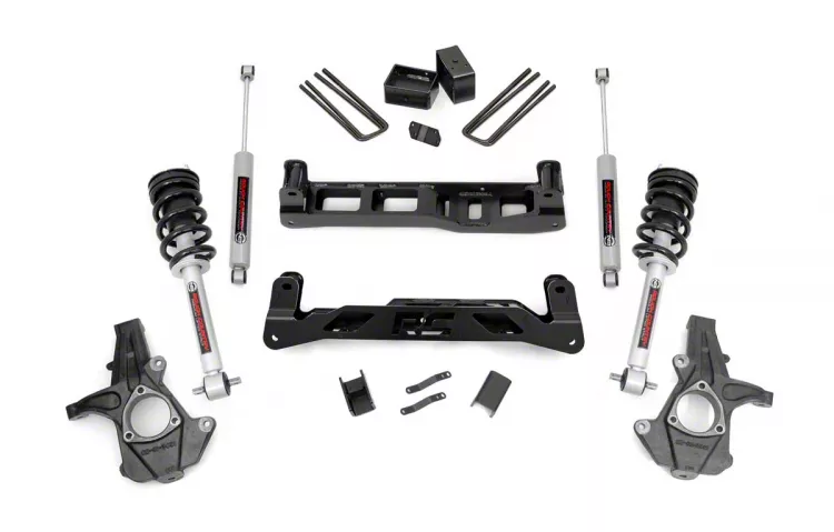 Rough Country Suspension 5-Inch Suspension Lift Kit with Lifted Struts and Premium N3 Shocks (07-13 2WD Silverado 1500)