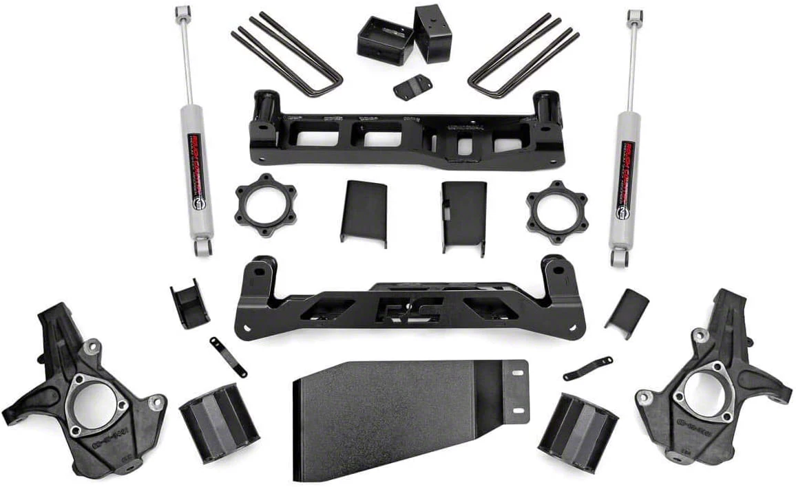 Rough Country Suspension 5-Inch Suspension Lift Kit with Premium N3 Shocks (07-13 4WD Silverado 1500)
