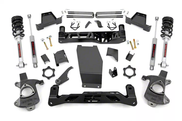 Rough Country Suspension 6-Inch Suspension Lift Kit with Lifted N3 Struts and Premium N3 Shocks (14-18 4WD Silverado 1500 w/ Stock Cast Steel Control Arms)