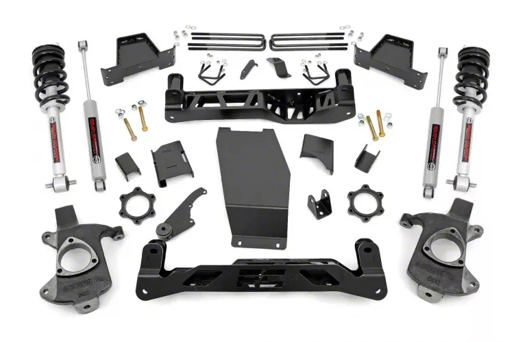 Rough Country Suspension 6-Inch Suspension Lift Kit with Lifted N3 Struts and Premium N3 Shocks (14-18 4WD Silverado 1500 w/ Stock Cast Aluminum or Stamped Steel Control Arms)