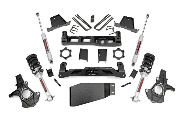 Rough Country Suspension 6-Inch Suspension Lift Kit with Lifted N3 Struts and Premium N3 Shocks (07-13 4WD Silverado 1500)