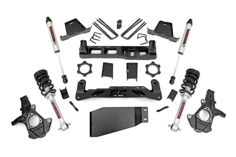 Rough Country 6-Inch Suspension Lift Kit with Lifted N3 Struts and V2 Monotube Shocks (07-13 4WD Silverado 1500)