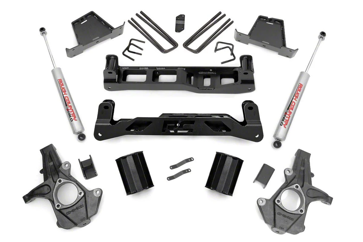 Rough Country Suspension 7.50-Inch Suspension Lift Kit with Premium N3 Shocks (07-13 2WD Silverado 1500)