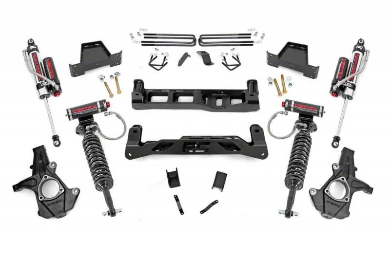 Rough Country Suspension 7.50-Inch Suspension Lift Kit with Vertex Adjustable Coil-Overs and Shocks (07-13 2WD Silverado 1500)