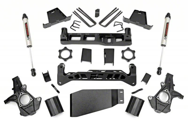 Rough Country 7.50-Inch Suspension Lift Kit with V2 Monotube Shocks (07-13 4WD Silverado 1500)