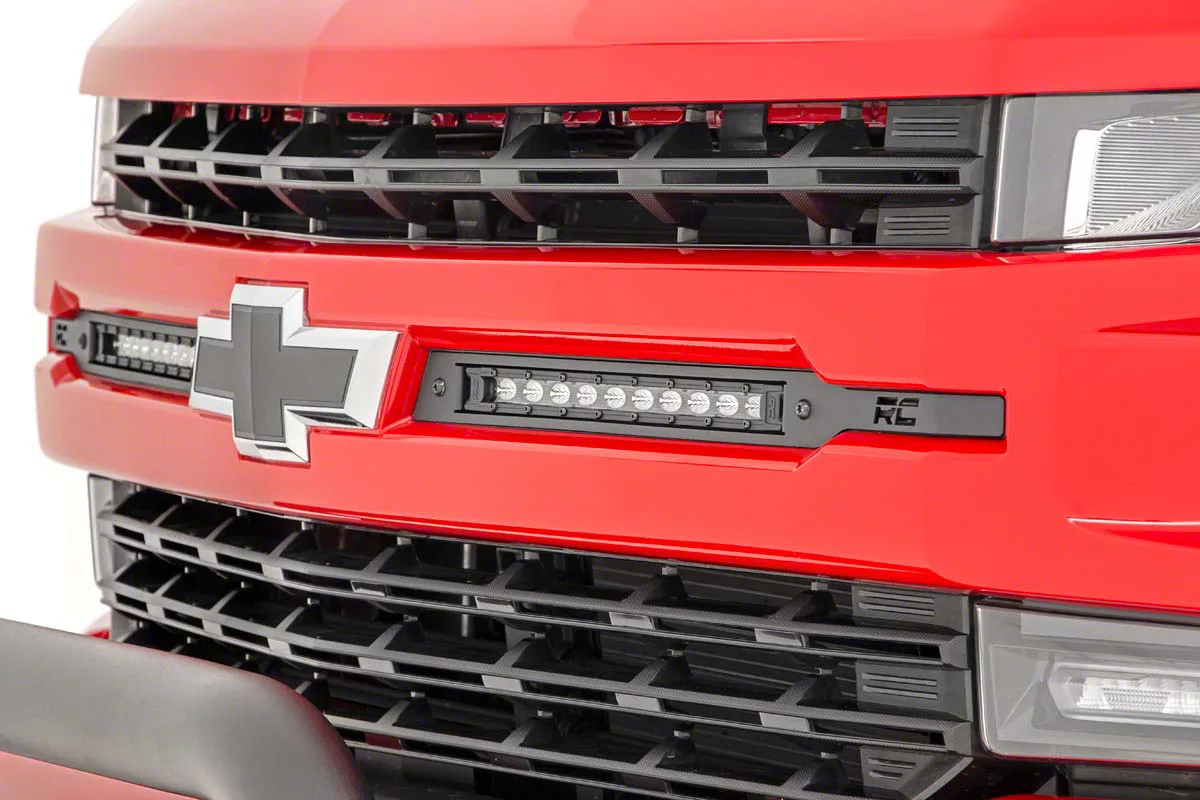 Rough Country Offroad Dual 10-Inch Black Series LED Grille Kit (19-21 Silverado 1500, Excluding Custom Trail Boss, High Country & WT)